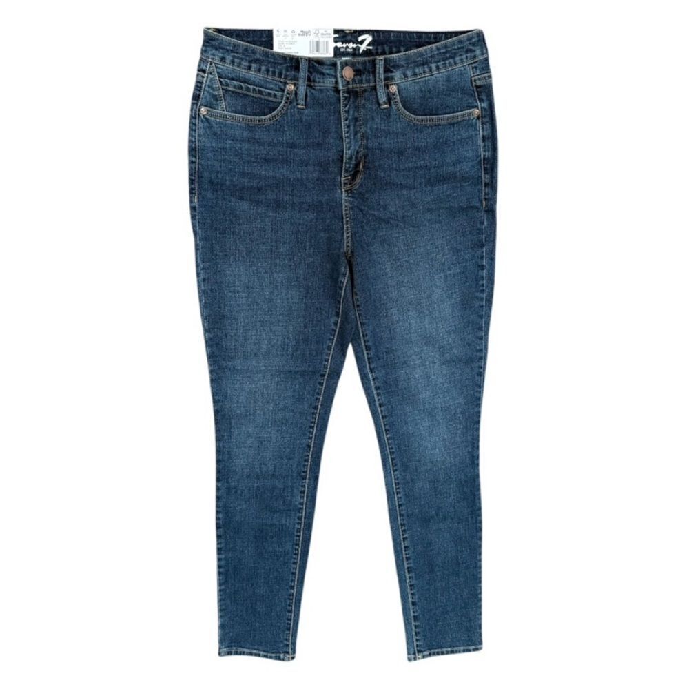 Blue Jeans Seven7 Skinny Jean High Rise Five Pocket Color St. James Size 8 Jeans